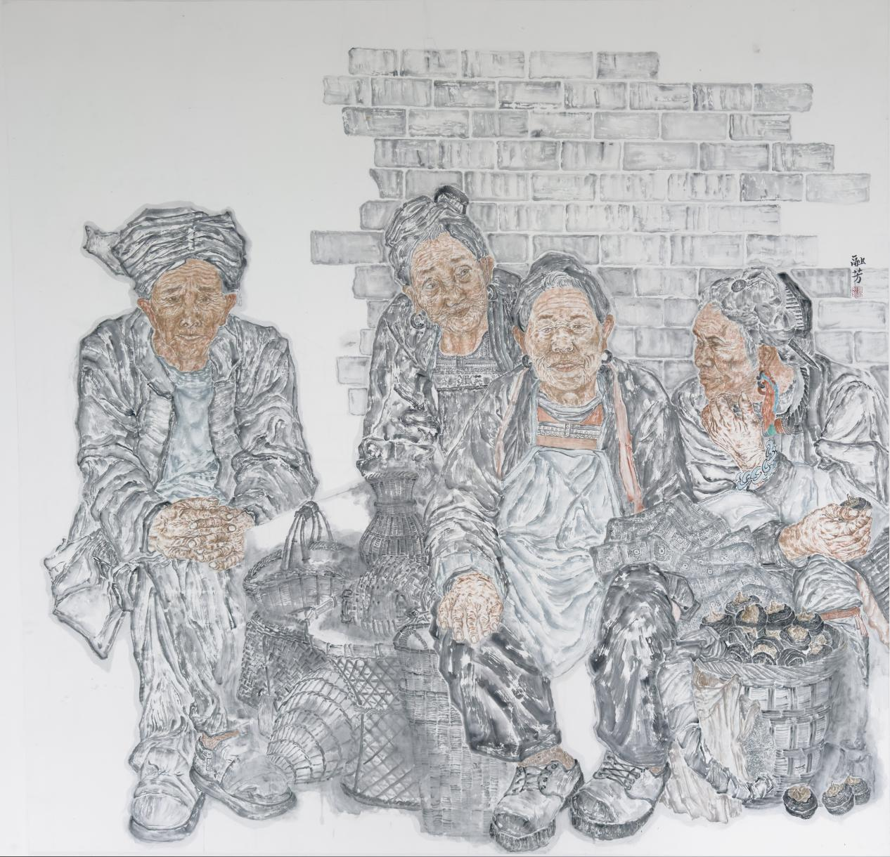 180cm×180cm《十里长街半日闲》